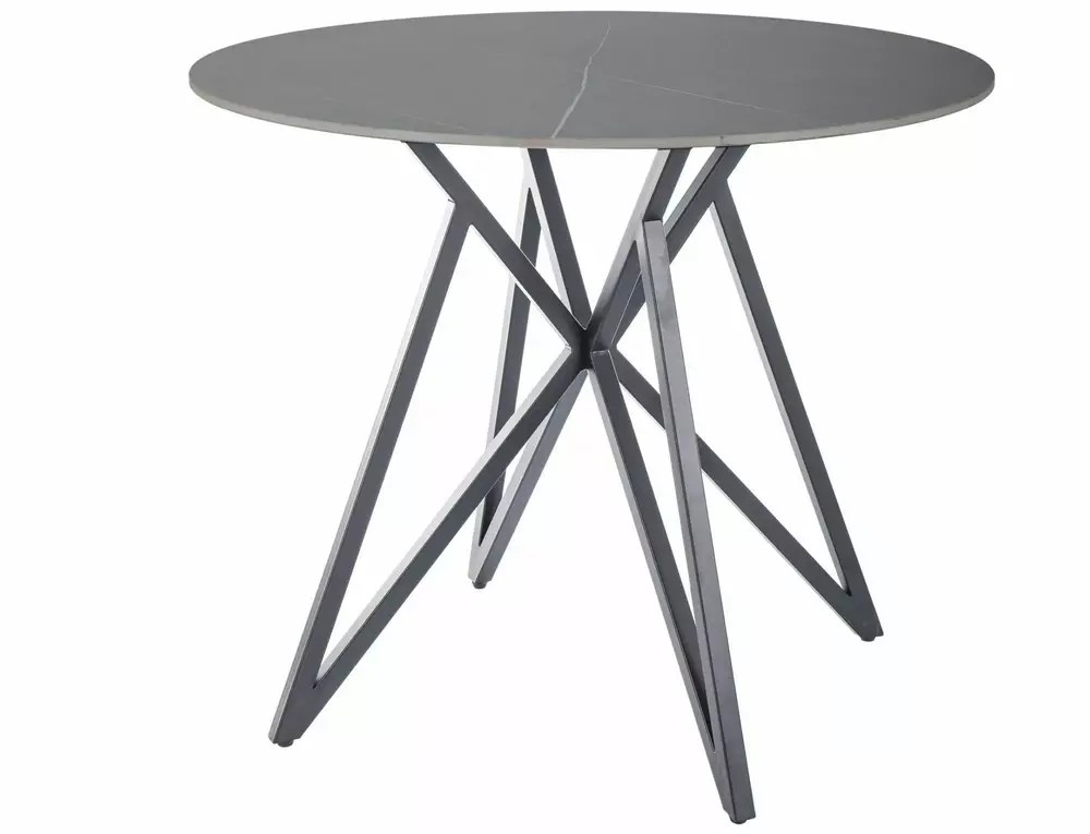 Signal Jedálenský stôl MURANO 90 cm | sivá, čierna