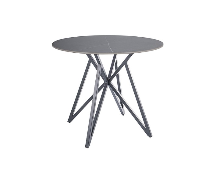 Signal Jedálenský stôl MURANO | 90 cm sivá/čierna