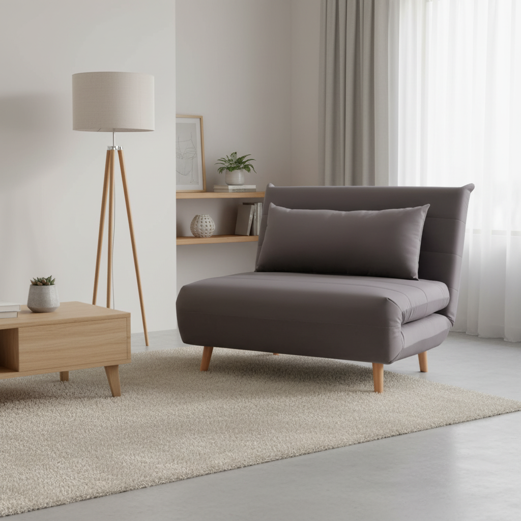 Signal Rozkladacie kreslo SPIKE VELVET | tmavosivá