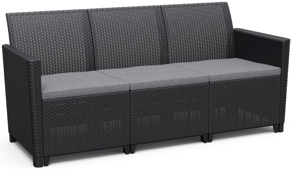 KETER Záhradná pohovka CLARA 3 seater | grafit