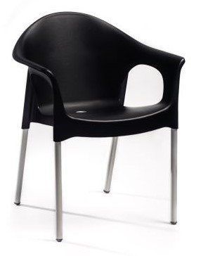 E-shop ArtRoja Záhradná stolička LISA | čierna