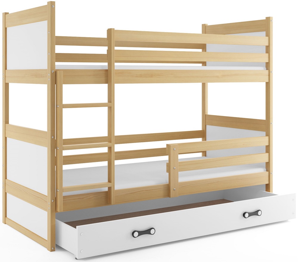 E-shop BMS Detská poschodová posteľ RICO | borovica 80 x 190 cm Farba: Biela