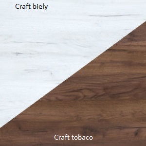 E-shop ArtCross Nadstavec na TV skrinku HUGO | 07 Farba: craft biely / craft tobaco
