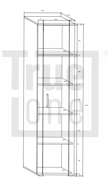 WIP Skriňa NOTTI  | 01 Farba: craft biely / craft tobaco / craft biely