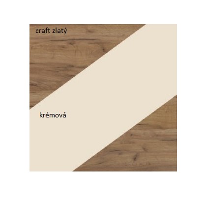 E-shop ArtCross Regál NOTTI | 04 Farba: craft zlatý / krémová / craft zlatý