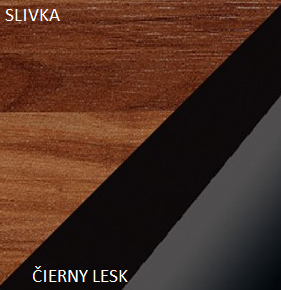 ArtCross TV skrinka MAX 04 Farba: Slivka / čierny lesk
