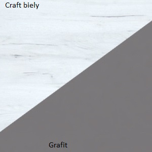WIP Jednolôžková posteľ KITTY 04 / s roštom Farba: craft biely / grafit