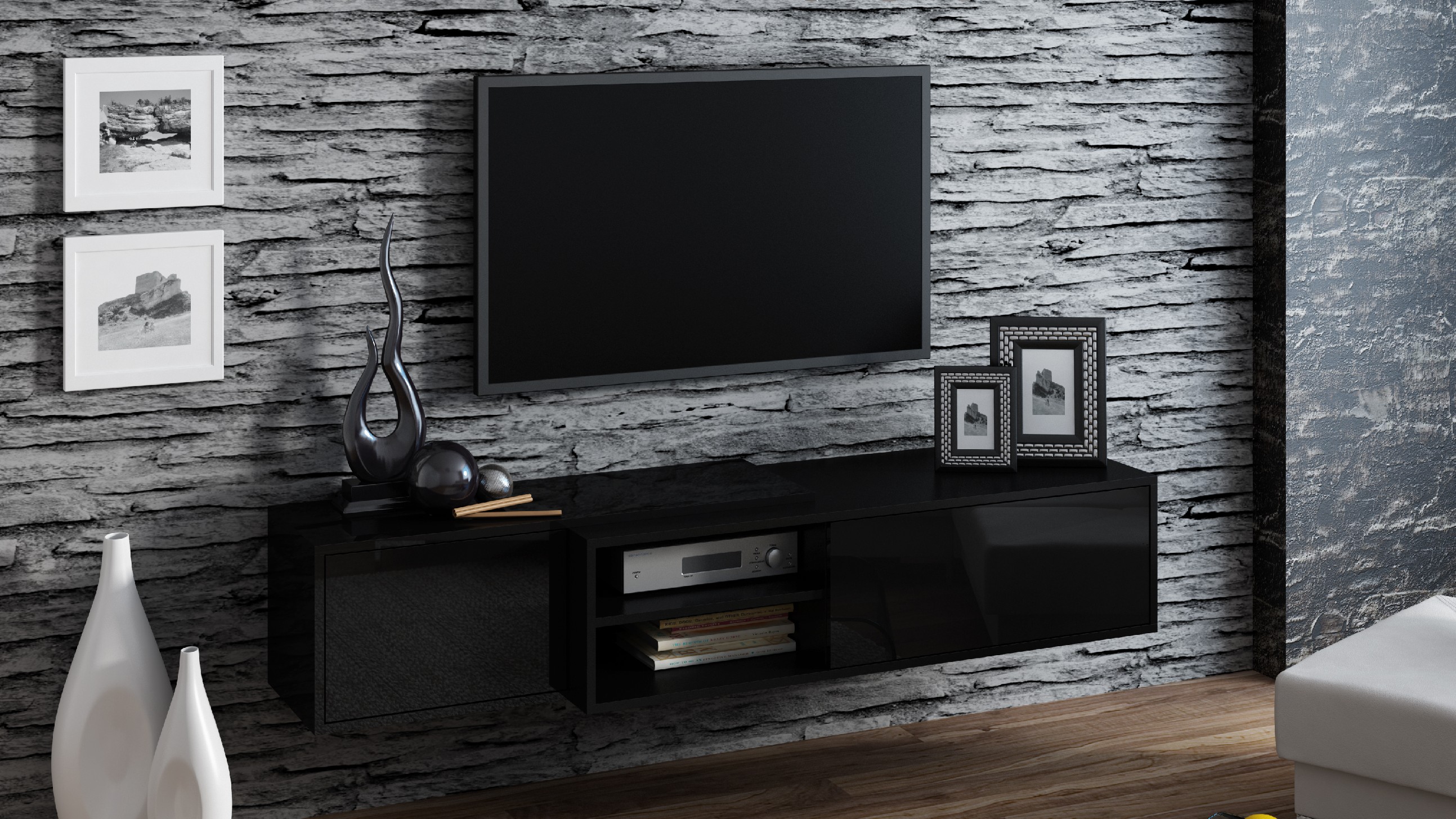 Artcam TV stolík SIGMA 1E NIGHT / závesný