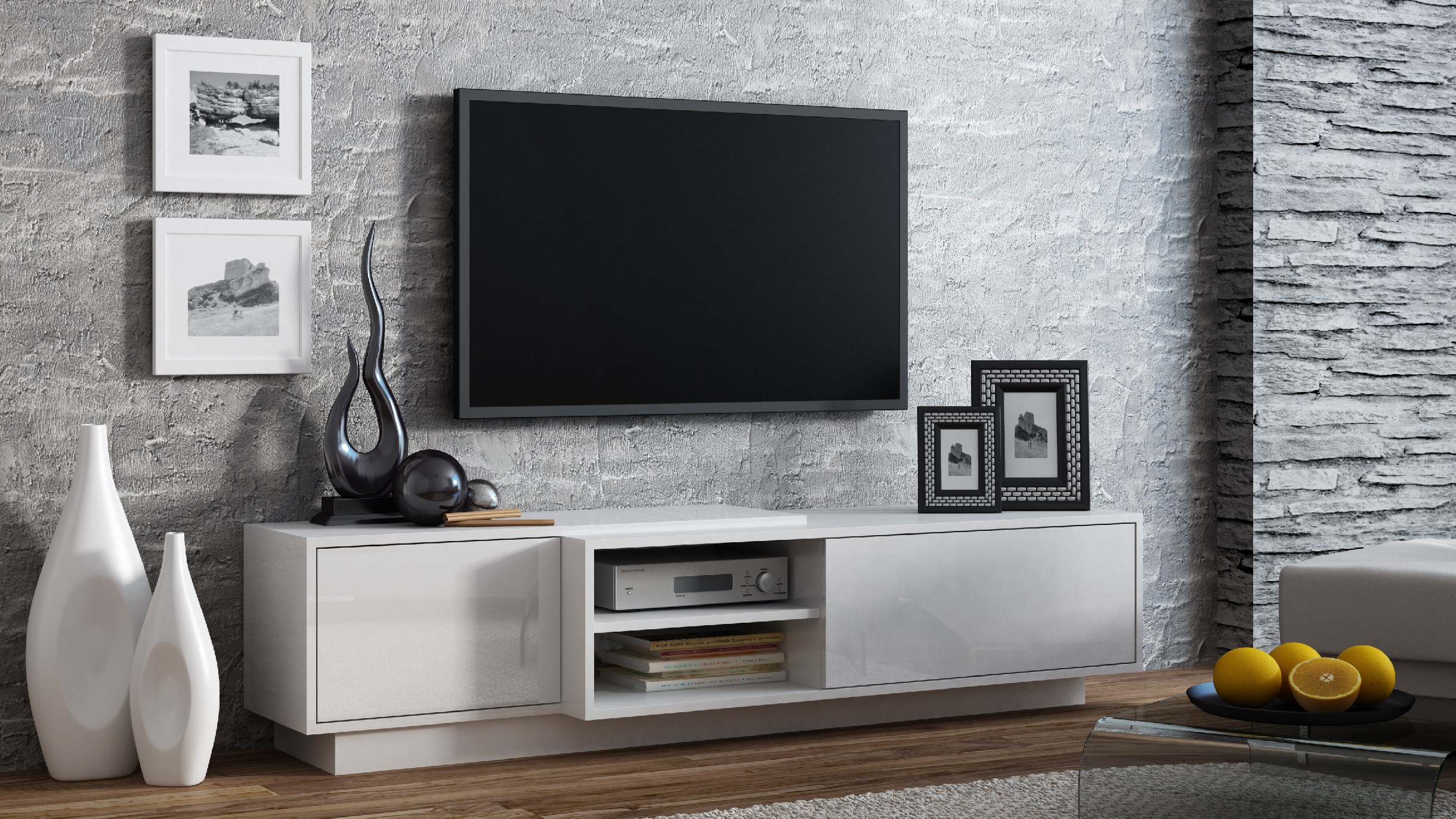 Artcam TV stolík SIGMA 1E WHITE