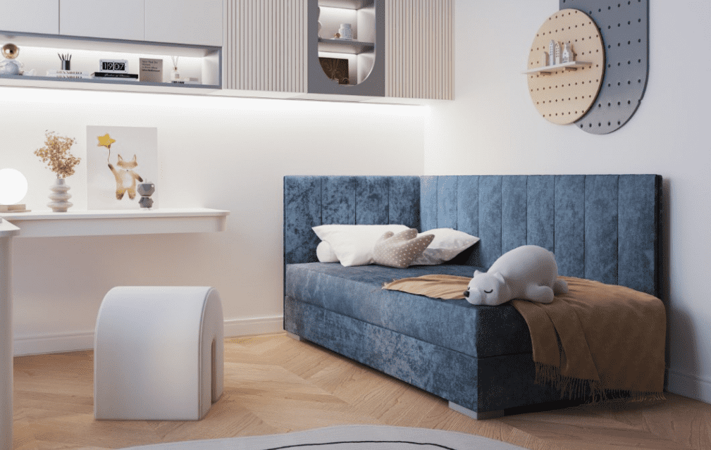 E-shop ArtBed Detská posteľ COIMBRA III | modrá 90 x 200 cm