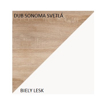 WIP Konferenčný stolík ALFA Farba: Dub sonoma svetlý / dub sonoma tmavý