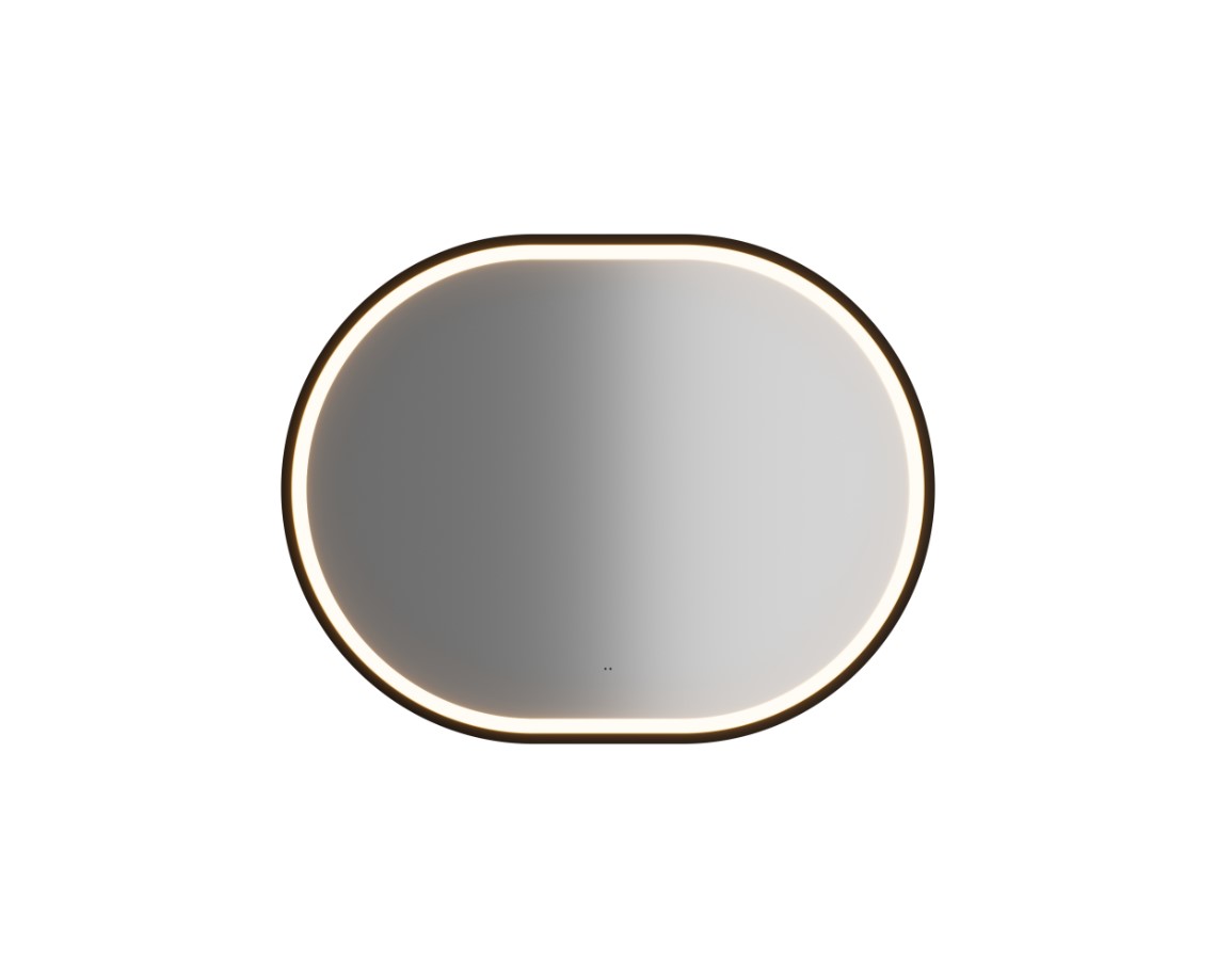 ArtCom LED zrkadlo APOLLO 2 | čierna 90 x 70 cm