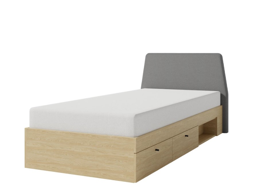 Meblar Jednolôžková posteľ ALESSIO AE12 | béžová 90 x 200 cm