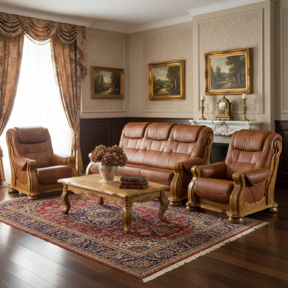 Pyka Kožená sedacia súprava CEZAR II Prevedenie: Kreslo