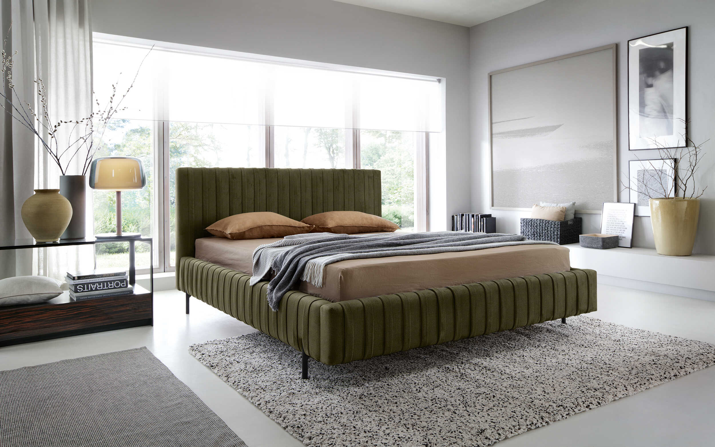 ArtElta Manželská posteľ PLISSA | 180 x 200 cm Farebné prevedenie PLISSA: Nube 33