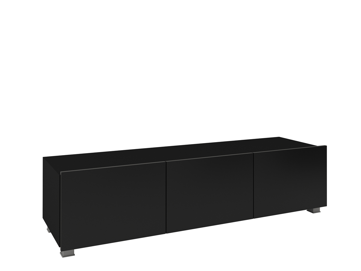 ArtGiB TV stolík 150 CALABRINI C-12 | čierna/čierny lesk