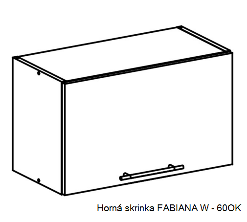 Tempo Kondela Kuchynská linka FABIANA / dub sonoma FABIANA: Horná skrinka FABIANA W-60 OK / (ŠxVxH) 60x36x30 cm