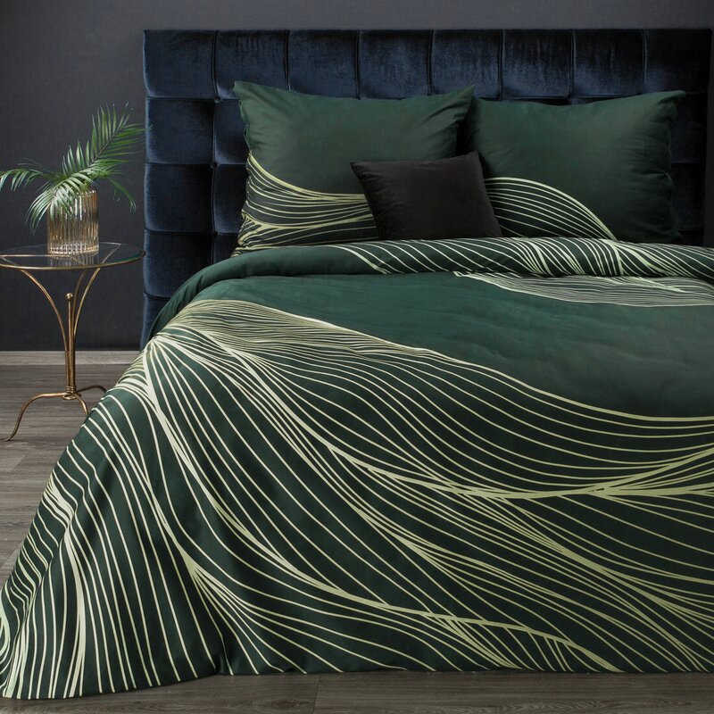 ArtFir Obliečky na dvojlôžko PREMIUM 3 | tmavá zelená 160 x 200 cm