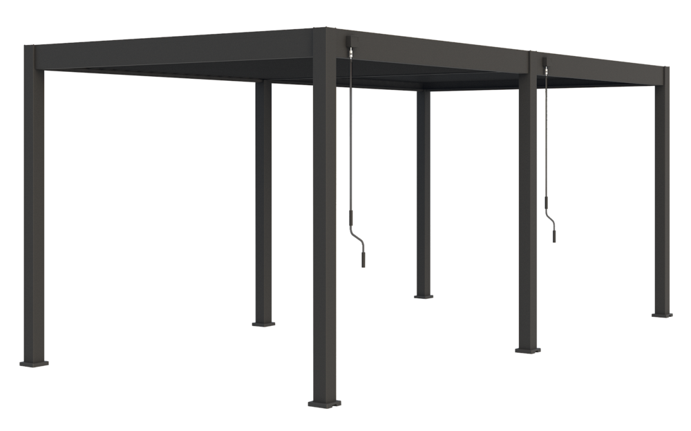 ArtRoja Bioklimatická hliníková pergola INTRO PLUS voľne stojaca | antracit 6 x 3 m