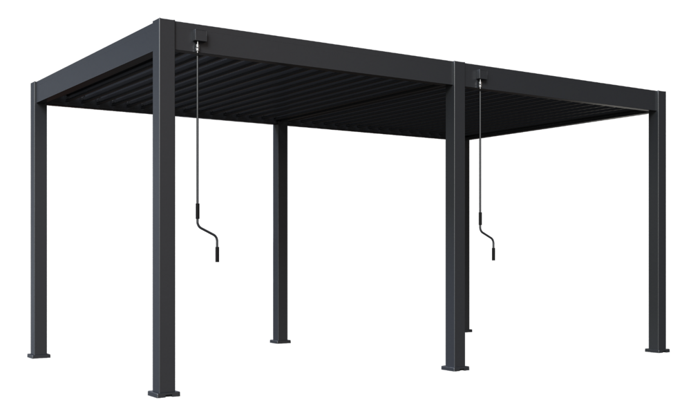ArtRoja Bioklimatická hliníková pergola INTRO NEO voľne stojaca | antracit 5,3 x 3 m
