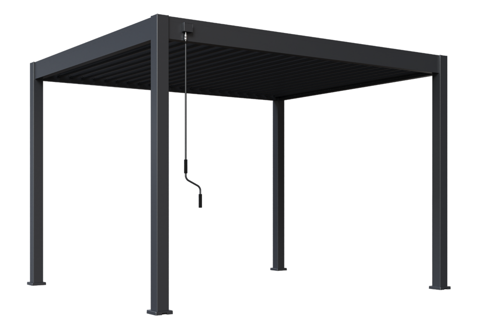 ArtRoja Bioklimatická hliníková pergola INTRO NEO voľne stojaca | antracit 3,6 x 3 m