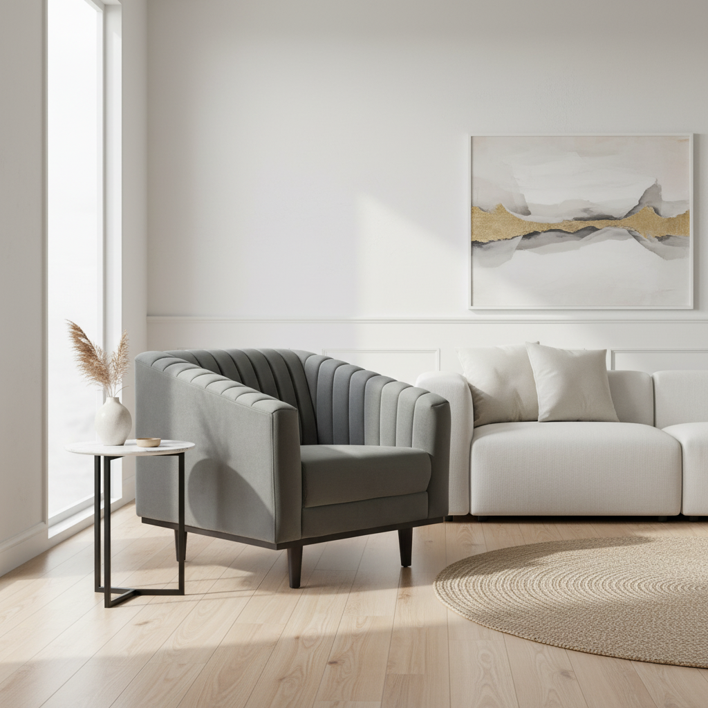 Signal Kreslo ASPREY Velvet 1 | sivá