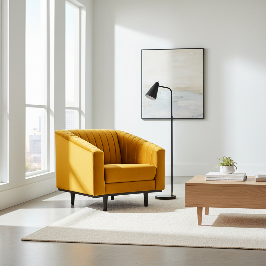 Signal Kreslo ASPREY Velvet 1 | žltá