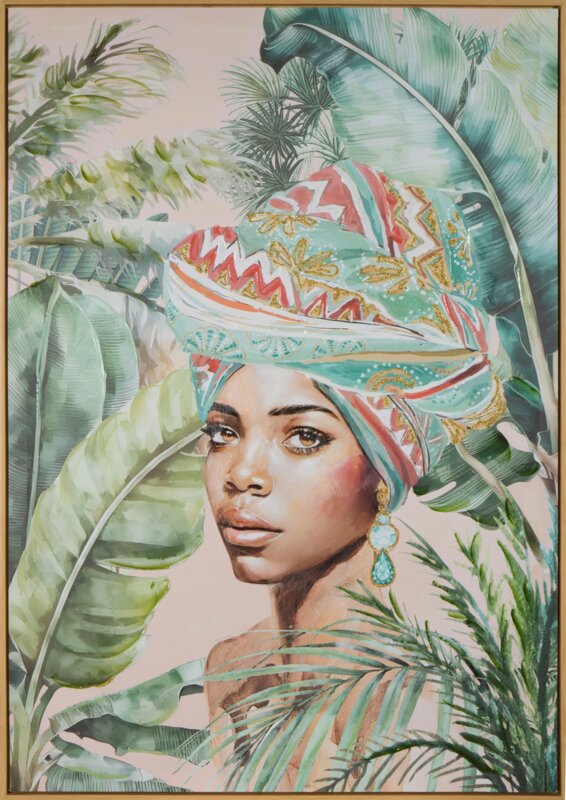 ArtFir Obraz WOMAN 607 | zelená 70 x 100 cm
