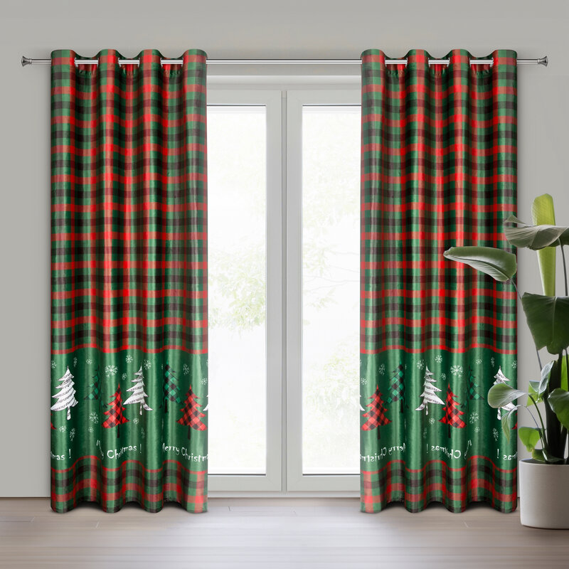 ArtFir Vianočný záves FELIKS K | červená/zelená 140 x 250 cm