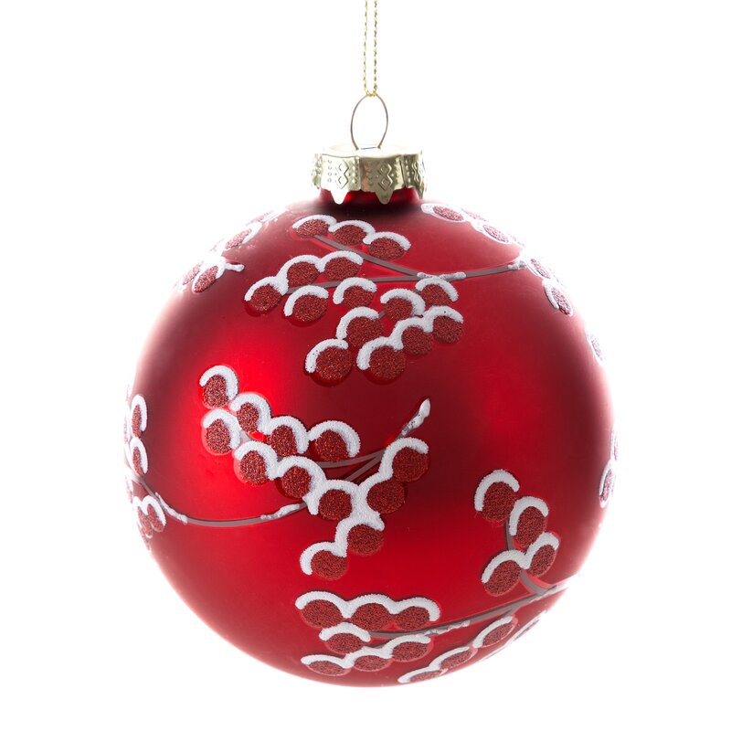 ArtFir Vianočná dekorácia GUĽA 467B | sklenená červená 10 cm
