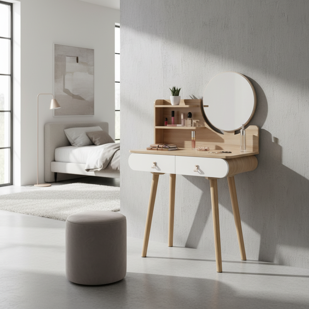 ArtJum Toaletný stolík SCANDI biela | CM-324282