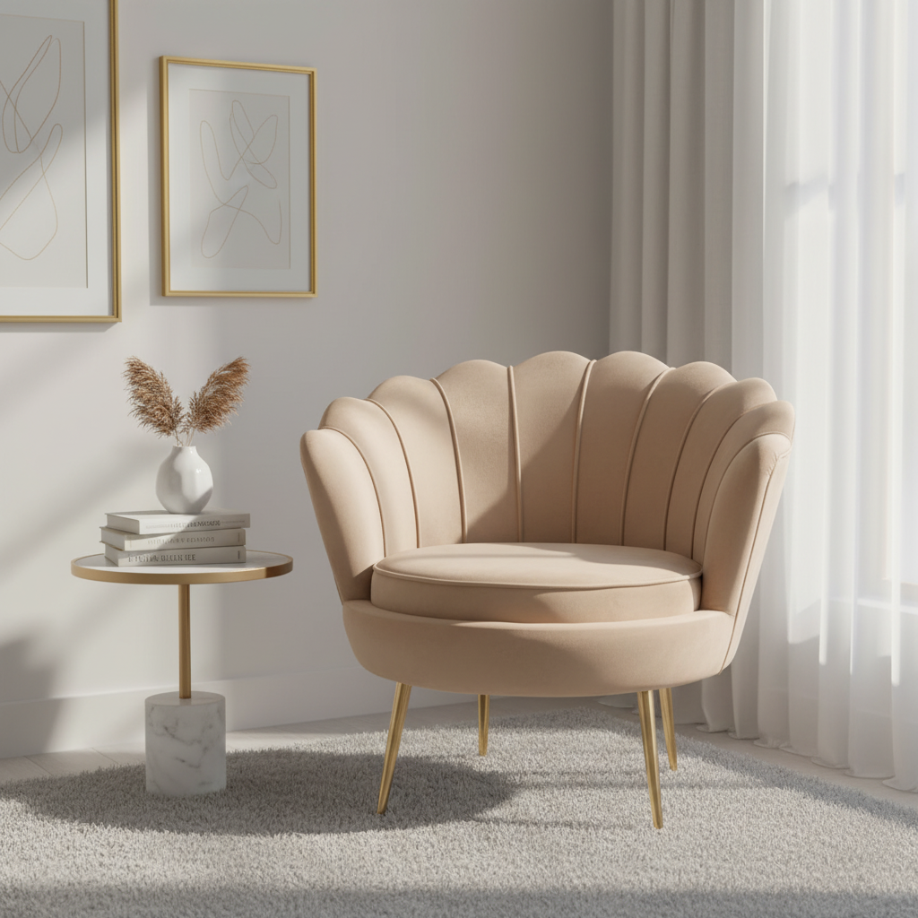 Signal Kreslo CAMELLIA 1 VELVET | béžová