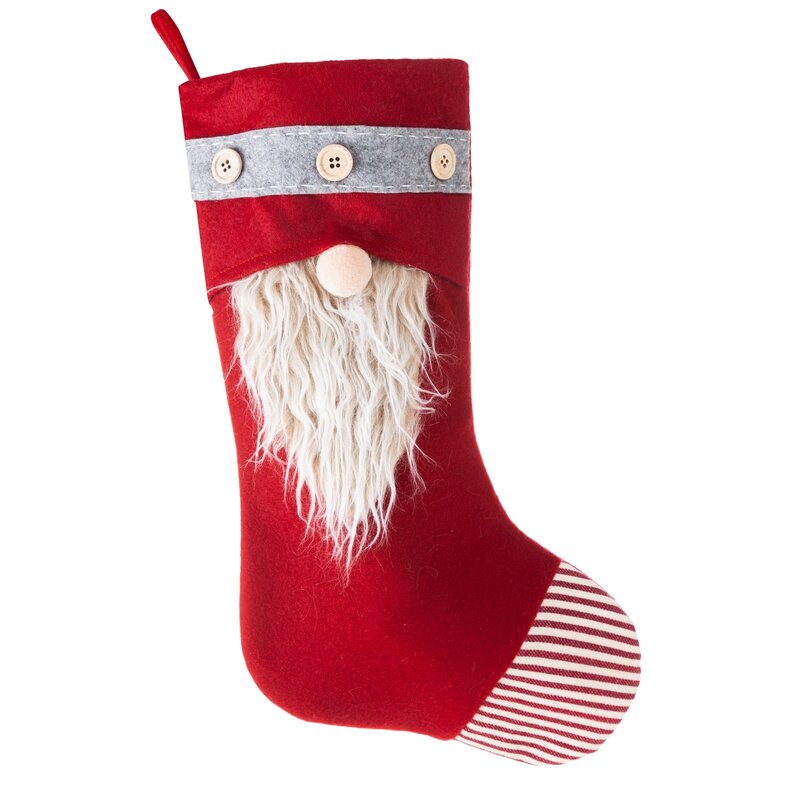 ArtFir Vianočná pančucha 104B | červená/biela 50 cm