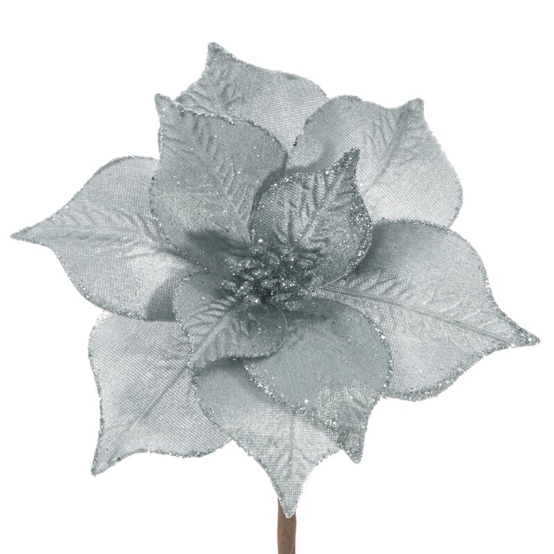 ArtFir Vianočný kvet 54C | strieborná 20 cm