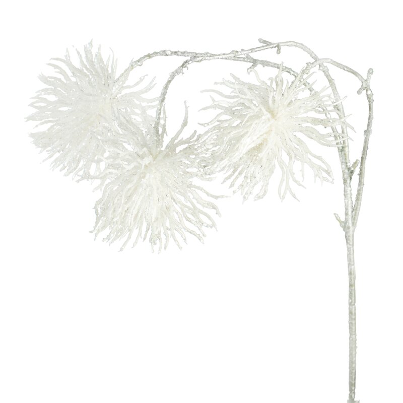 ArtFir Vianočná vetvička 57A | biela 35 x 10 cm