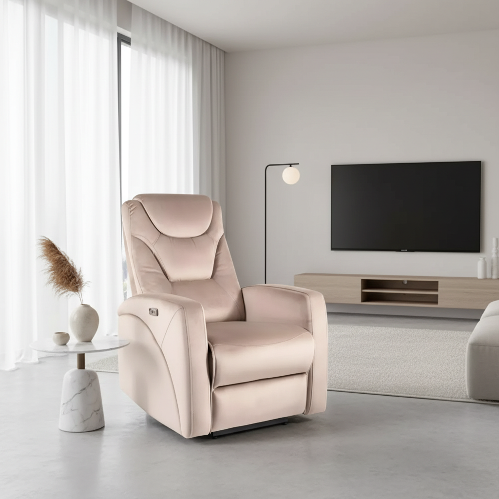 Signal Kreslo KRONOS VELVET | tmavobéžová