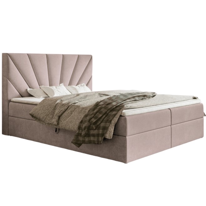 Elvisia Manželská posteľ EMMA Boxspring 6 | béžová/Jasmine 22 160 x 200 cm Prevedenie: Posteľ bez toppera