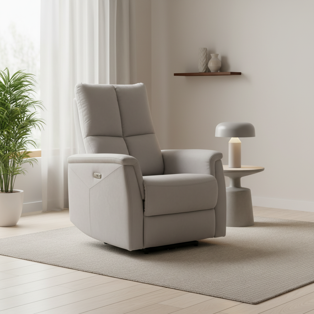 Signal Relaxačné kreslo NEPTUN VELVET | svetlosivá