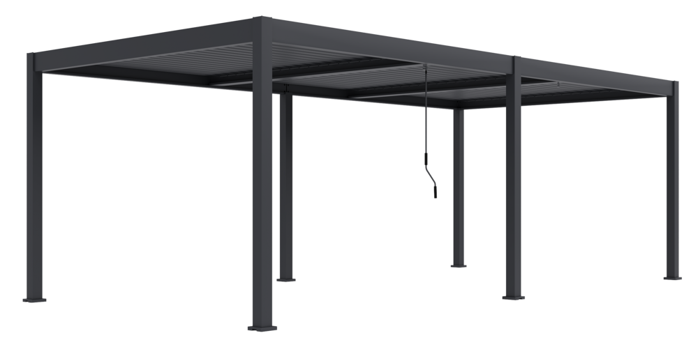 ArtRoja Bioklimatická hliníková pergola INTRO DUO voľne stojaca | antracit 7,2 x 3,6m