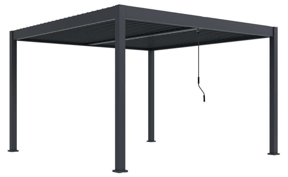 ArtRoja Bioklimatická hliníková pergola INTRO DUO voľne stojaca | antracit 4 x 4 m