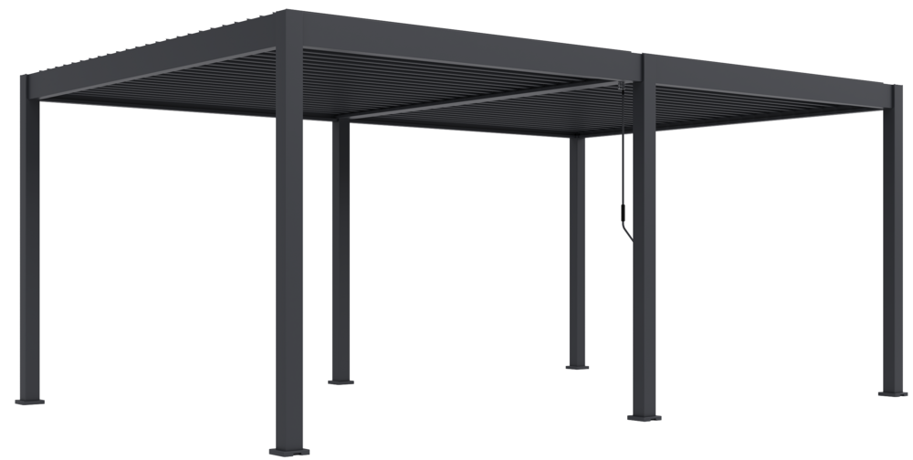 ArtRoja Bioklimatická hliníková pergola INTRO DUO voľne stojaca | antracit 6 x 4 m