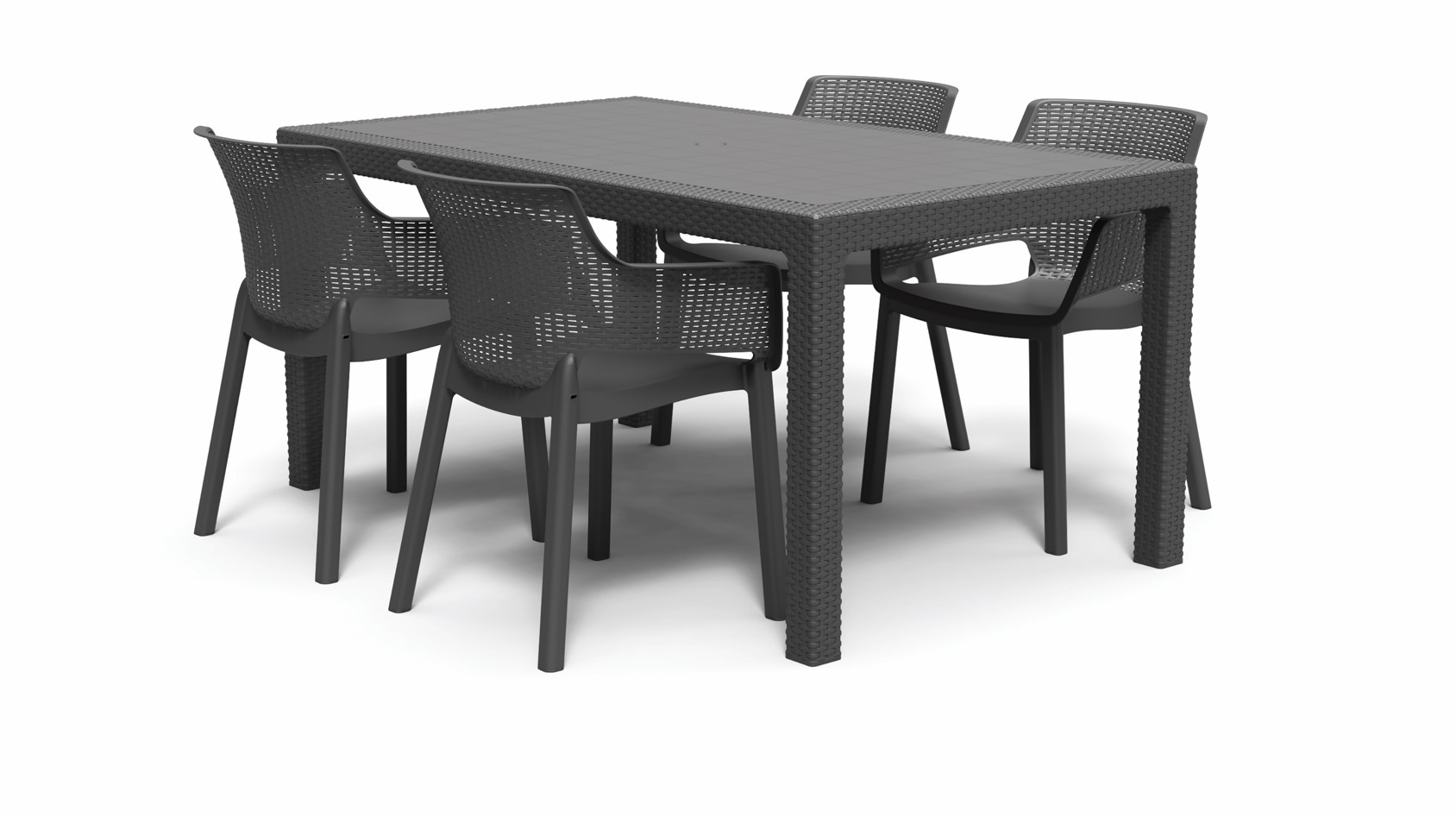 Elvisia Záhradný set FRAYA 4 + 1 | grafit