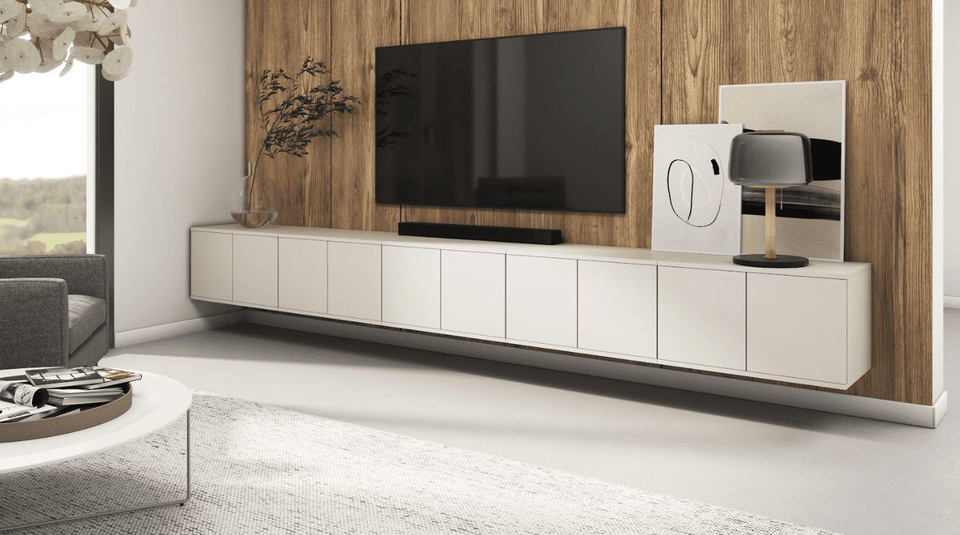 ArtPK Závesný TV stolík BIANCO | 350 cm