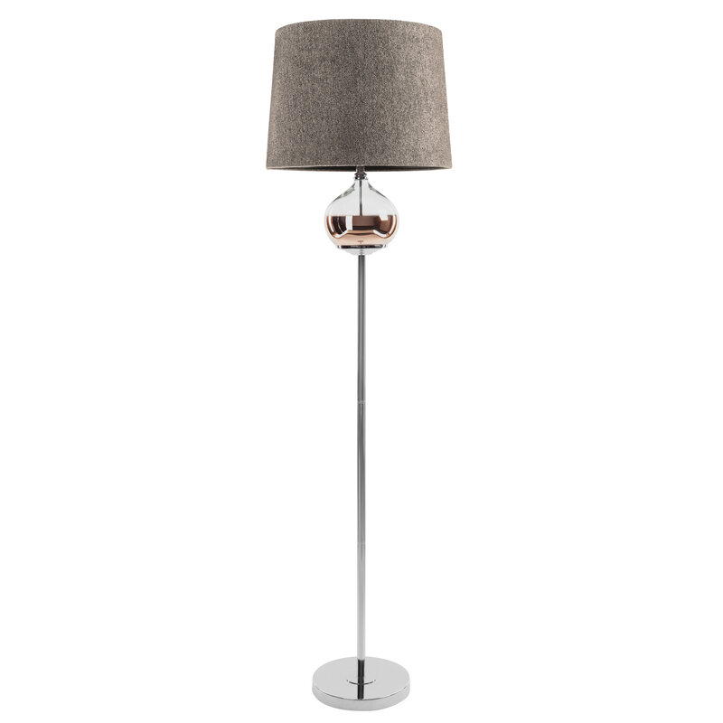 ArtFir Stojaca lampa AMORA 02 | béžová/strieborná 38 x 157 cm