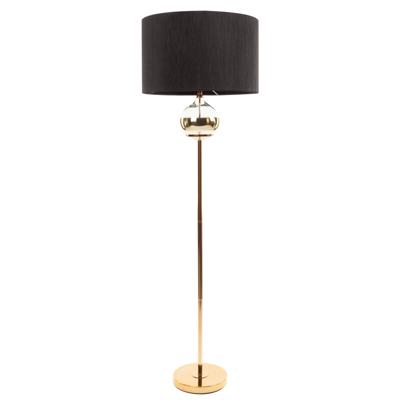 ArtFir Stojaca lampa CAROLINE 03 | čierna/zlatá 50 x 159 cm