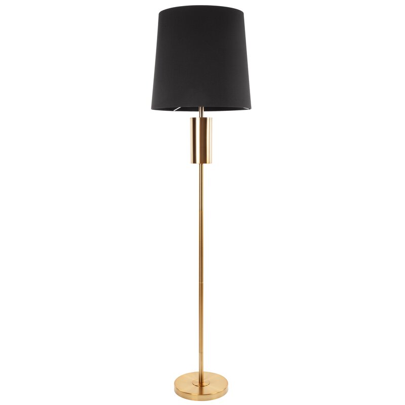 ArtFir Stojaca lampa LETI | čierna/zlatá 36 x 157 cm