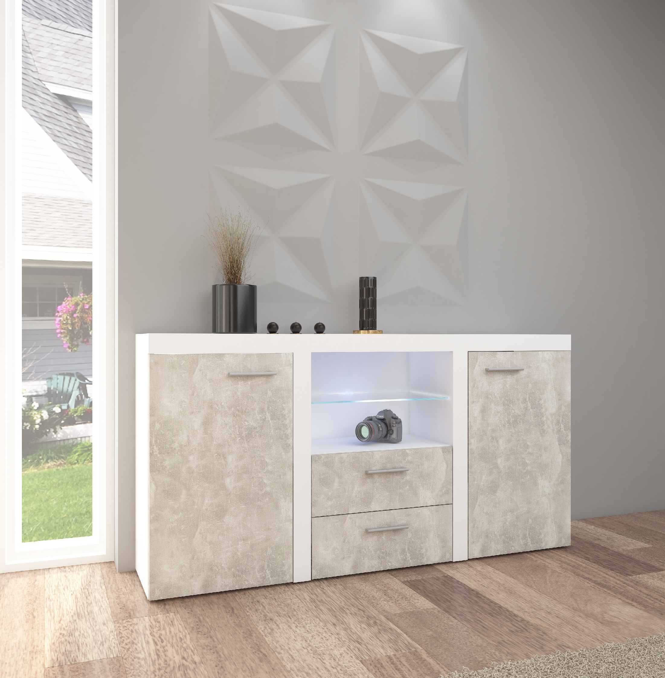 ArtLemp Komoda SUMBA 2F2S | betón
