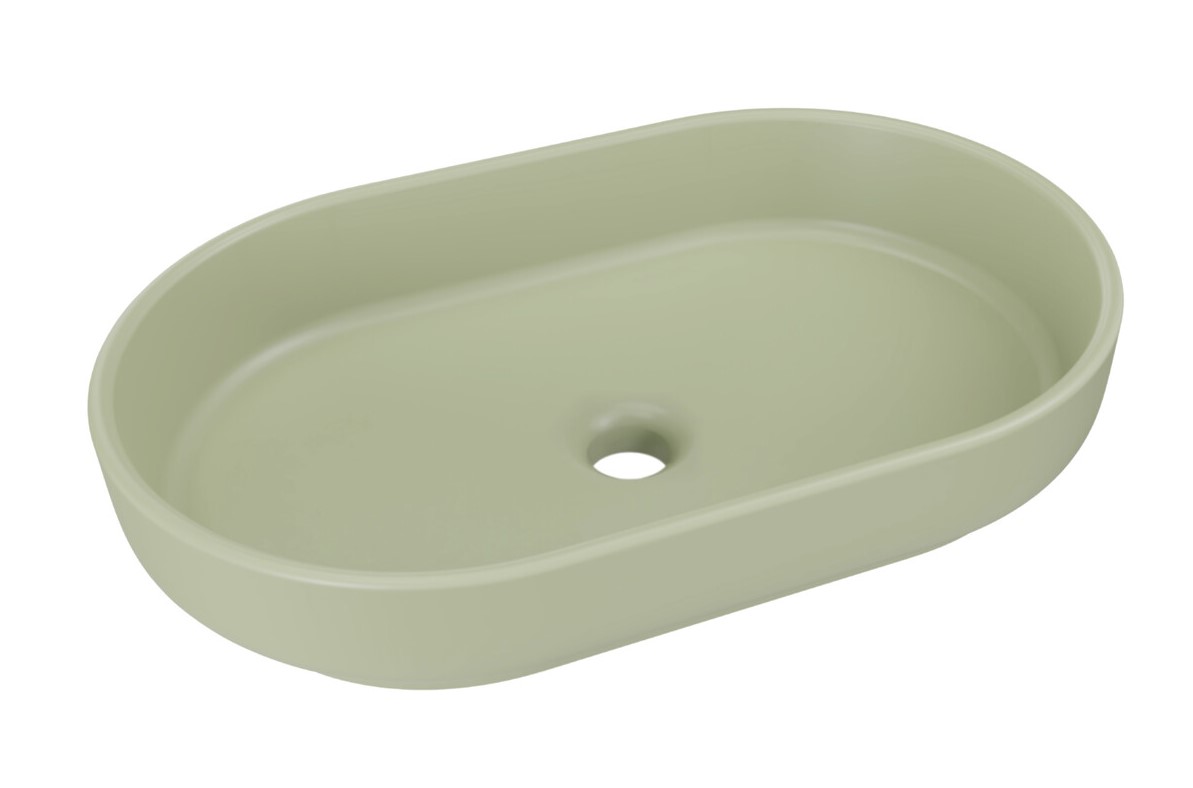 ArtCom Keramické umývadlo RIVER 2 E-6594 | olivový mat 55 x 35 cm