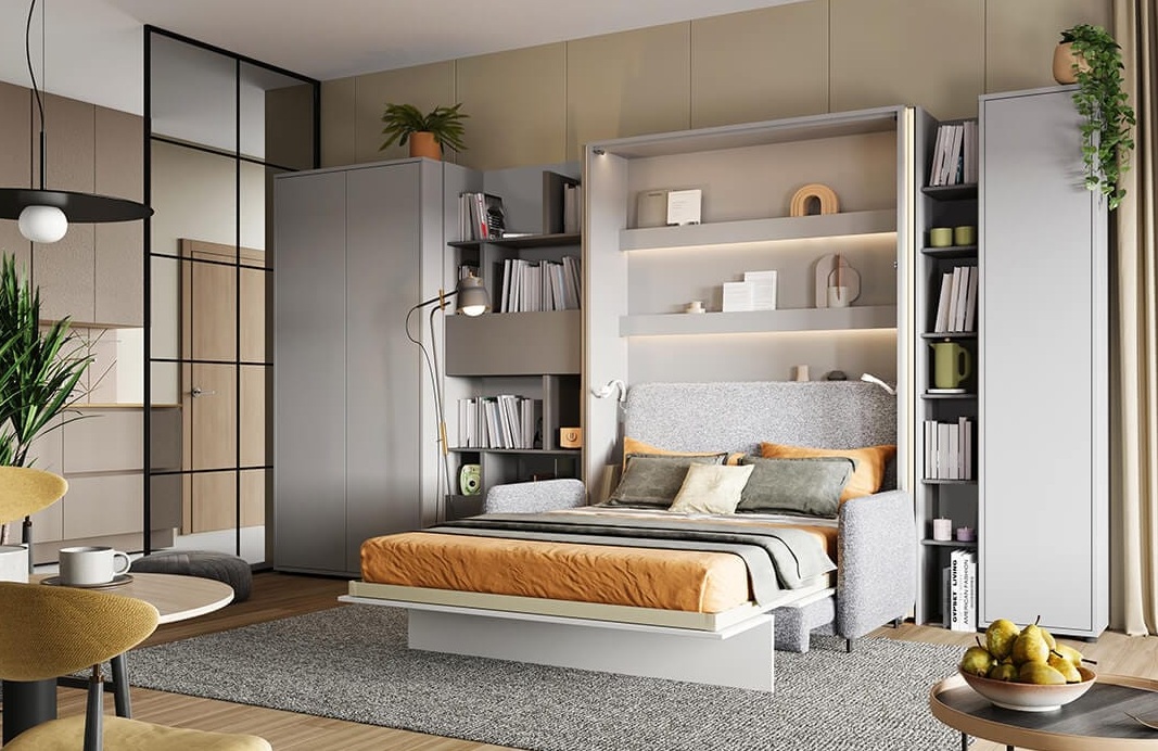 Dig-net nábytok Regál Lenart BED CONCEPT BC-23 | kašmír / dub nagano