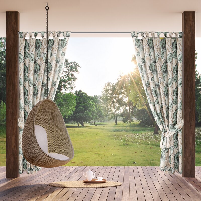 ArtFir Záves na terasu GARDEN 7 PU | béžová/zelená 155 x 240 cm